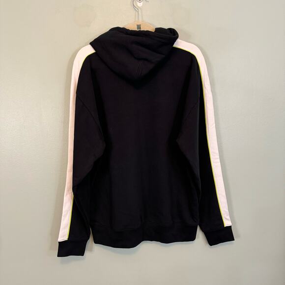 Perry Ellis America Hoodie Mens M Sweatshirt Neon Logo Pullover Fleece Black NWT - Picture 2 of 6